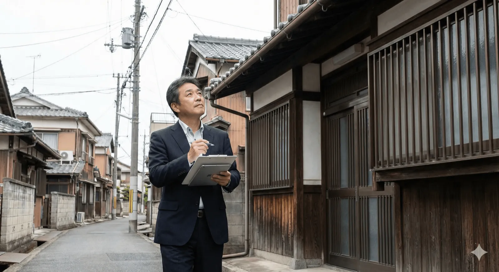 建物や庭木の目視確認