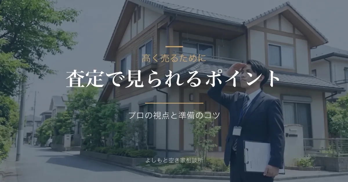 空き家の査定で見られるポイント|高く売るためのコツ