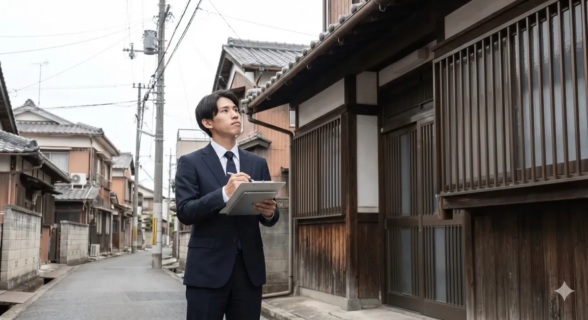 建物や庭木の目視確認
