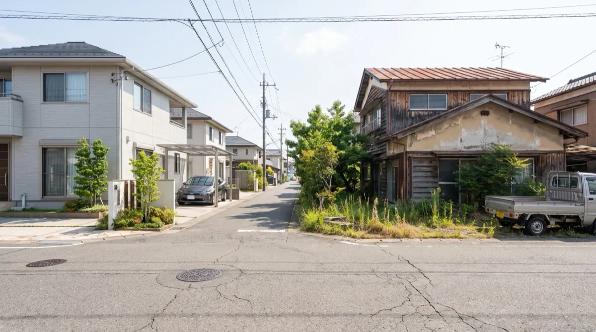 築年数と建物価値の関係イメージ