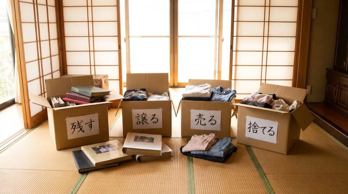 遺品の4分類のイメージ