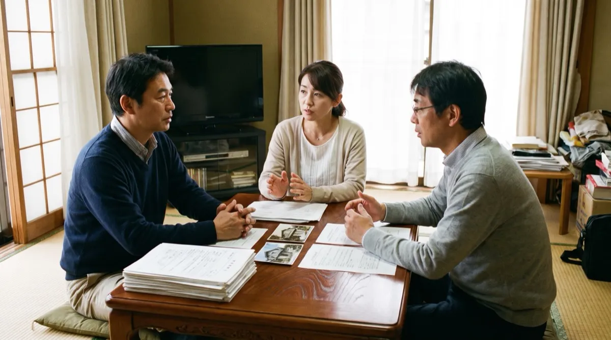 兄弟での話し合いのイメージ